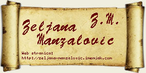 Željana Manzalović vizit kartica